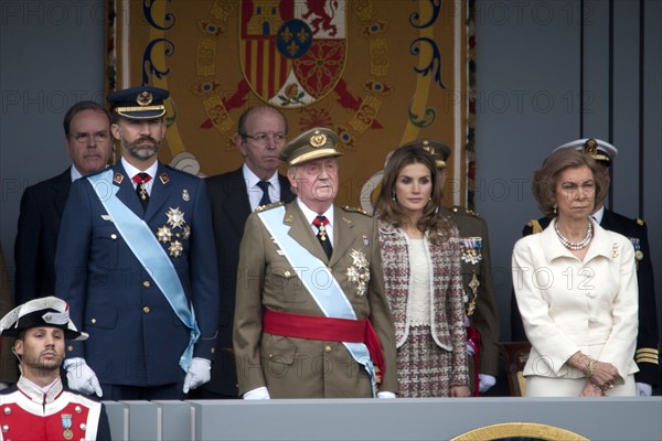 La famille royale espagnole lors de la fête nationale