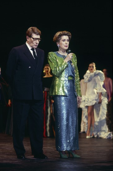 Yves Saint-Laurent et Catherine Deneuve