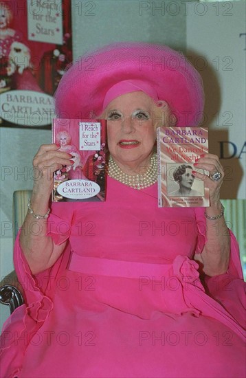 DAME BARBARA CARTLAND
British Authoress and Playwright
Pictured launching...