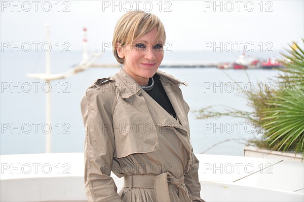 Patricia Kaas poses during a photocall as part of the MIDEM in Cannes on January 29