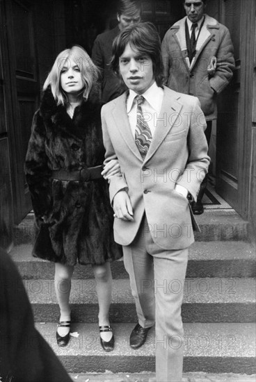 Mick Jagger et Marainne Faithfull
