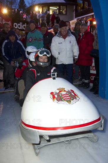 Exklusiv: Fürst Albert II. beim Monaco Bob Rennen in Saint Moritz