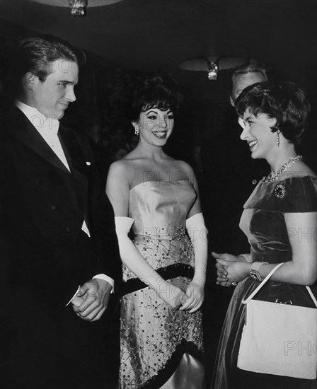 Warren Beatty et Joan Collins avec la Princesse Margaret (1961)