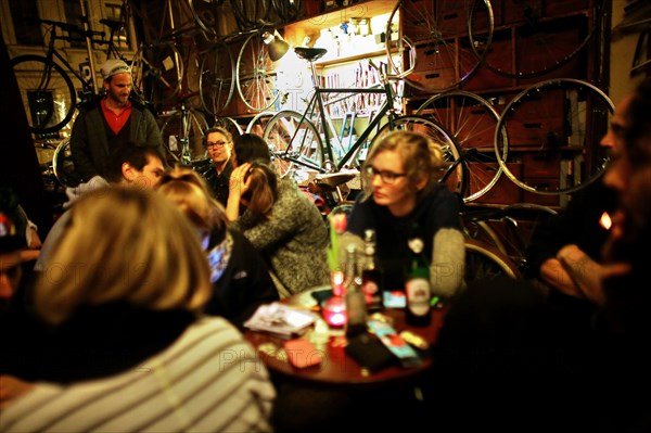Leipzig - Kneipe in Fahrradwerkstatt