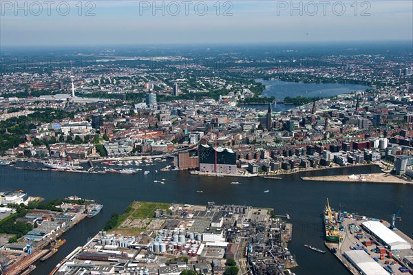 Baustelle der Elbphilharmonie in Hamburg