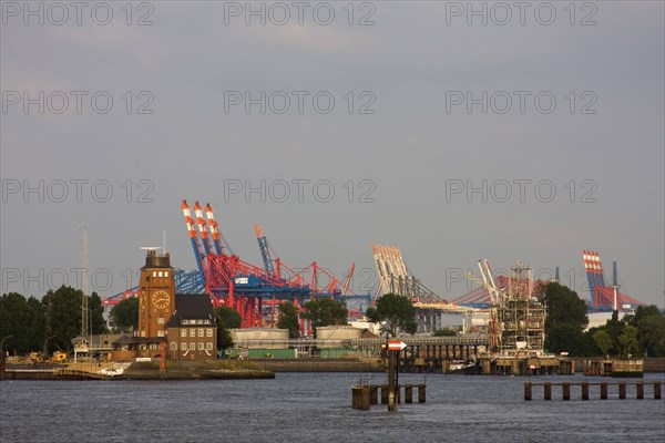 Burchardkai, business, container, container port, container terminal, container terminals, loading, Germany, outside, one, each other, one another, Hamburg, harbour, ship, transport, transportation, loading
