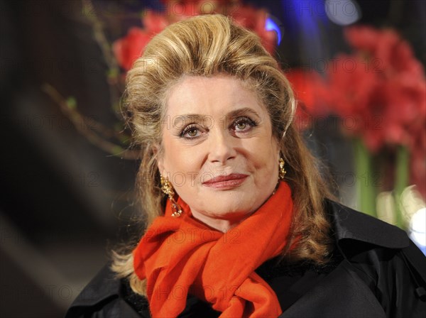 French actress Catherine Deneuve arrives at the premiere for 'On My Way' ('Elle S'en Va') during the 63rd annual Berlin International Film Festival, in Berlin, Germany, 15 February 2013. The movie is presented in competition at the Berlinale. Photo: Britta Pedersen/dpa | Verwendung weltweit