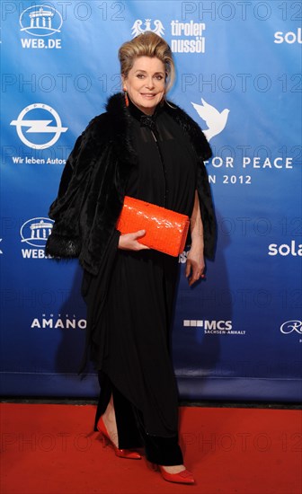 French actress Catherine Deneuve arrives for the charity event Cinema for Peace within the scope of the 62nd Berlinale in Berlin, Germany, 13 February 2012. Since 2002 Cinema for Peace has been a worldwide initiative, promoting humanity through |