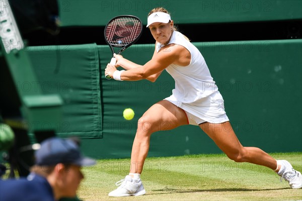 The Wimbledon Championships 2018

Angelique Kerber seen on court during her Ladies semi finals on centre court against Jelena Ostapenko.
Kerber won in Straight sets. |