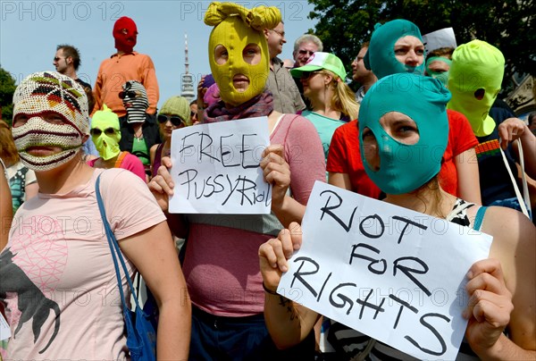 Manifestation pour les Pussy Riot