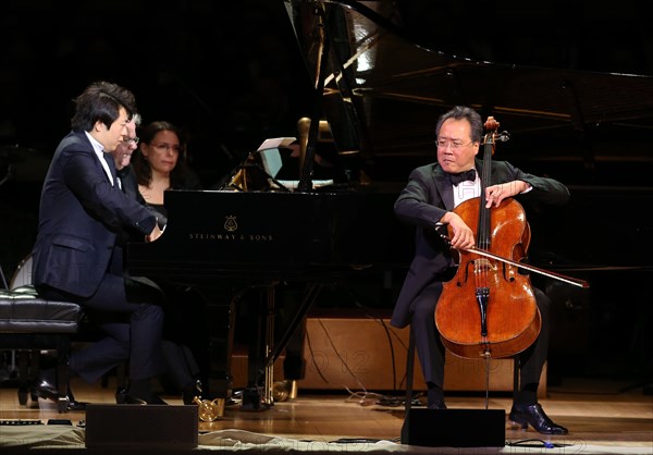 Lang-Lang, pianiste chinois et Yo-Yo Ma, violoncelliste américain au Carnegie Hall de New-York