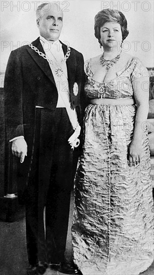 Habib Bourguiba et sa femme Wassila Bourguiba, 1960