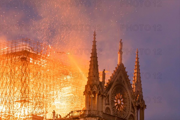 Fire of Notre-Dame de Paris on April 15, 2019