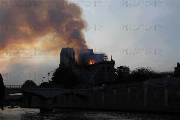 Fire of Notre-Dame de Paris on April 15, 2019