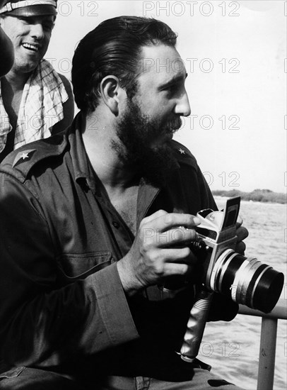 Fidel Castro during a visit to the Bay of Pigs, 1962