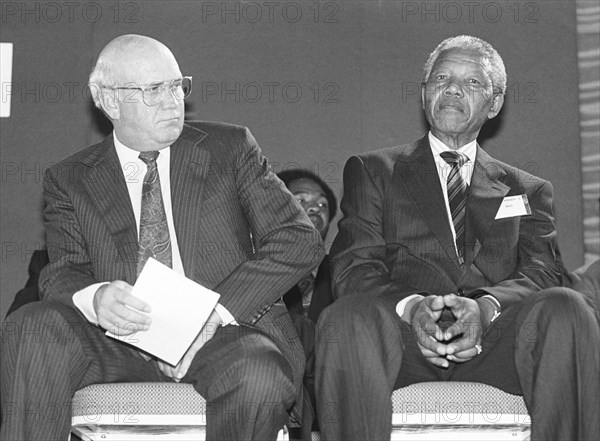 F.W. De Klerk and Nelson Rolihlahla Mandela