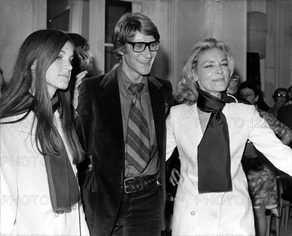 Yves Saint-Laurent, Lauren Bacall, Leslie Bogart