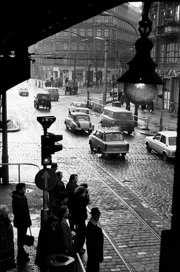 Street scene in East Berlin, GDR, in 1973