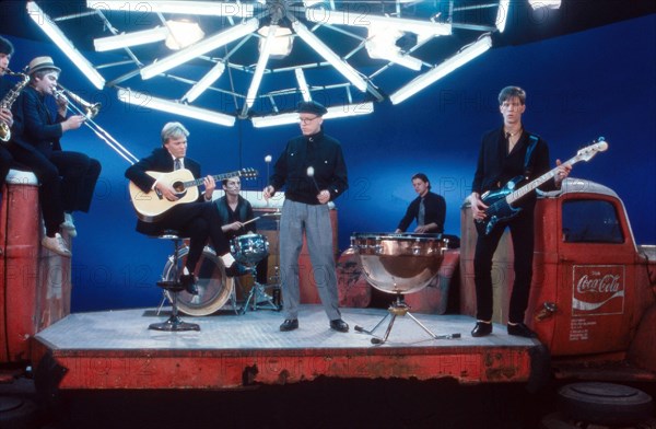German rock band "Fehlfarben" performing at German TV in Duesseldorf