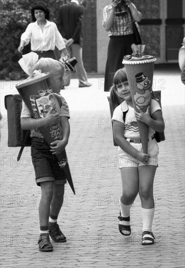 The first day of school at a primary school in Hagen (Germany) on August 7th, 1979.