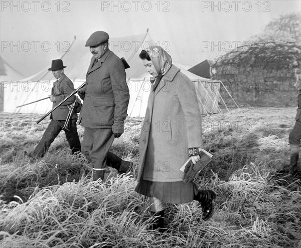 La Reine Elisabeth II - Partie de chasse à Sandringham