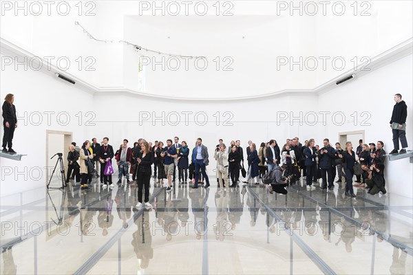 Actors perform a performance by Anne Imhof titled 'Faust' before the start of the 57th Venice Biennale