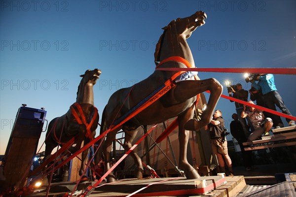 Sculptures de chevaux en bronze du IIIe Reich