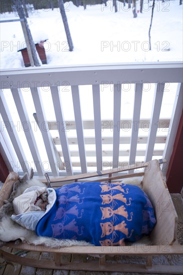 sami baby sleeps outside || Model released / Mininum fee EUR 40
