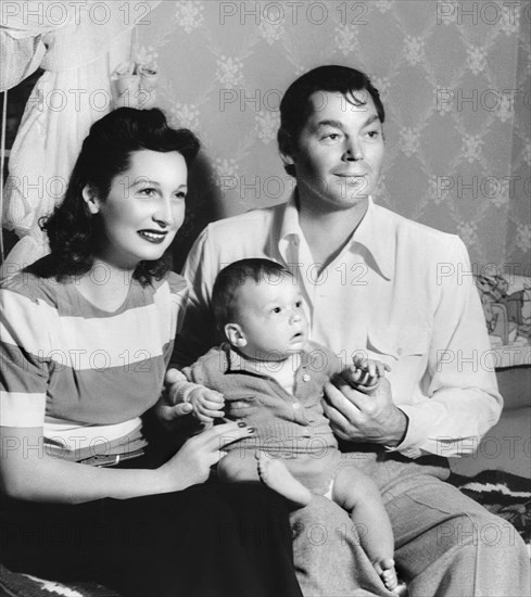 Johnny Weissmuller, Beryl Scott et leur fils Johnny Weissmuller Junior