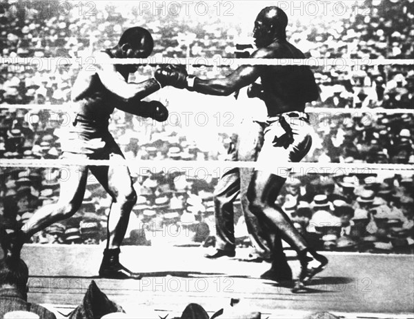 Jack Johnson et Jim Jeffries