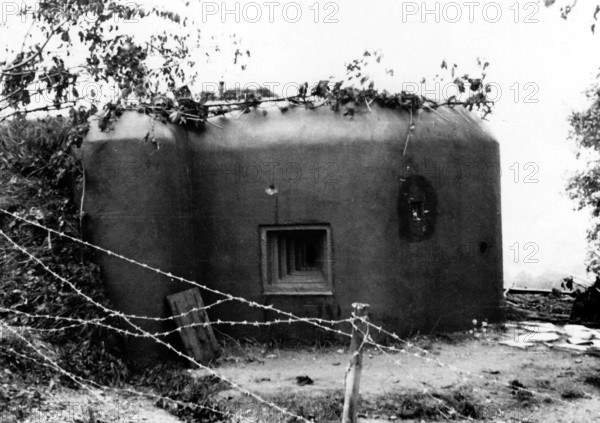 The Nazi propaganda picture shows Czech defensive positions and bunkers after the Munich Agreement allowed for the integration of the Sudetenland into the German Reich in October 1938. Photo: Fotoarchiv für Zeitgeschichte/Archive - NO WIRE SERVICE || Mininum fee EUR 40