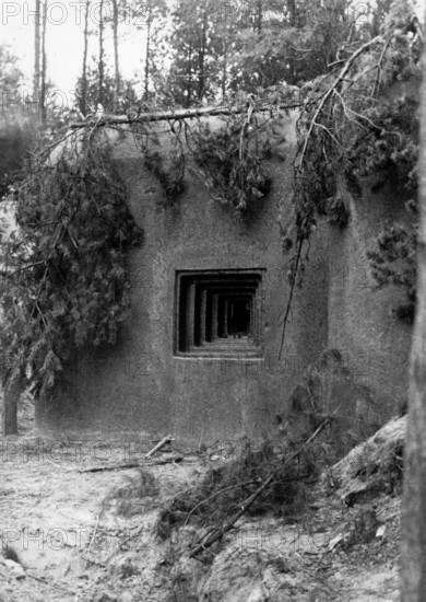 The Nazi propaganda picture shows Czech defensive positions and bunkers on the Schoeber Line (Lusatian Mountains in Czech Republic) after the Munich Agreement with the incorporation of the Sudetenland into the German Reich in October 1938. Photo: Fotoarchiv für Zeitgeschichte/Archive - NO WIRE SERVICE || Mininum fee EUR 40