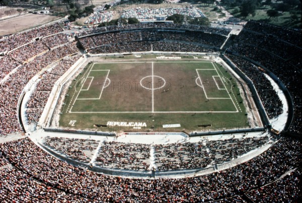 An aerial photo of the Centenario Stadium in Montevideo, Uruguay (undated picture). It was built for the first Soccer World Cup in 1930 and was named Centenario on the occasion of the 100th anniversary of Uruguay's independence. The stadium was built according to the plans of the architect Juan Scasso between February and 10 July 1930. Centenario Stadium can seat up to 80.000 spectators.