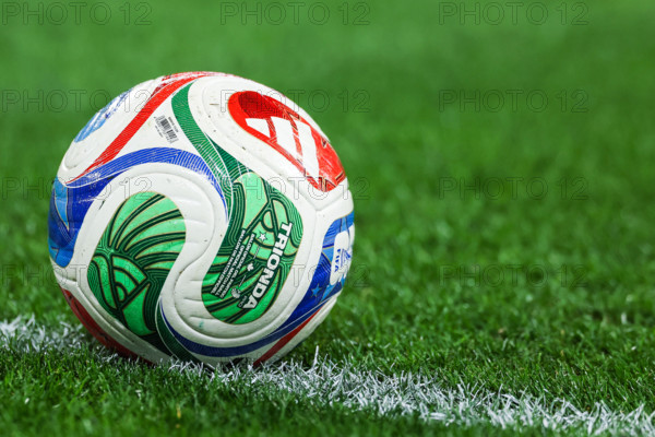Trionda Adidas FIFA World Cup 2026 Official match ball seen during International Friendly pre-World Cup football match between Algeria and Uruguay at Allianz Stadium in Turin