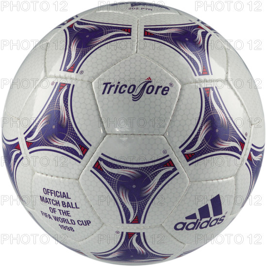 The undated handout shows the official soccer ball used at the FIFA Wold Cup 1998 in France. Photo: Adidas Keywords: ball, balloon, dance, soccer, SPO, Sport, sports