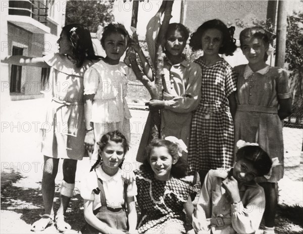 Farah Diba at the italian school in Tehran