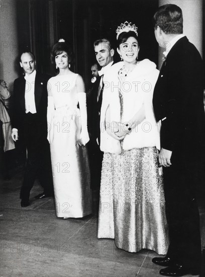 Mohammed Reza Shah Pahlavi et Farah lors d'une visite officielle aux Etats-Unis