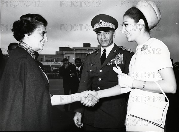 Mohammed Reza Shah Pahlavi and Farah in India