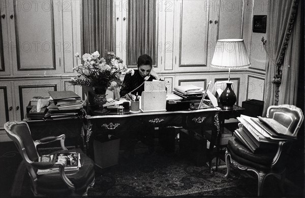 Farah Phalavi in her office in Tehran Palace