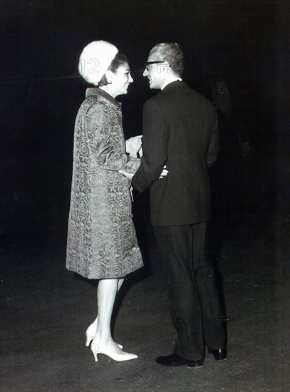 Mohammed Reza Shah Pahlavi and his wife Farah Diba