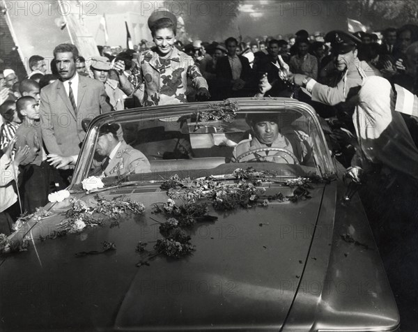 Farah Pahlavi, visiting villagers in Iran