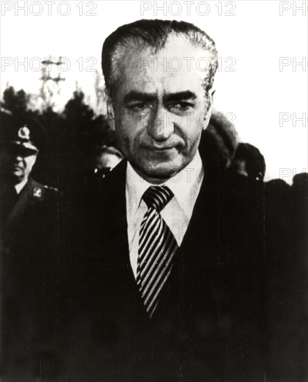 Mohammed Reza Shah Pahlavi le jour de son départ de Téhéran