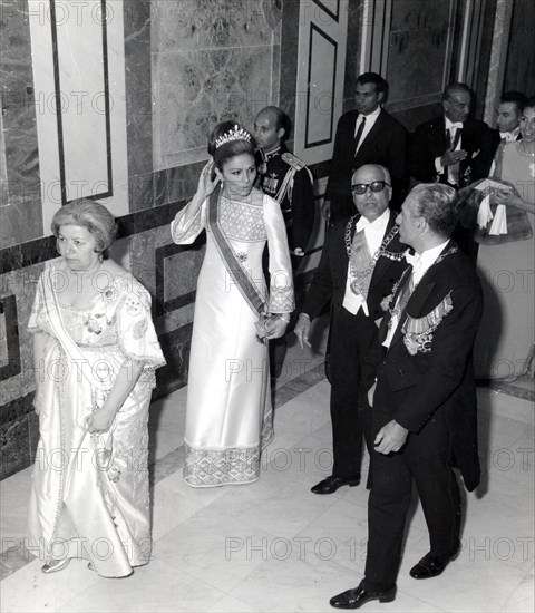 Mohammad Reza Shah Pahlavi, on an official visit to Tunisia