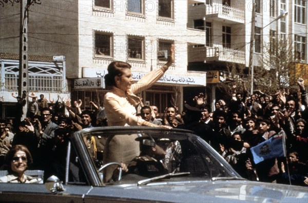 Farah Pahlavi visiting provinces