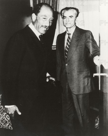 Anwar al-Sadat and  Mohammad Reza Shah Pahlavi 
Cairo, 1980