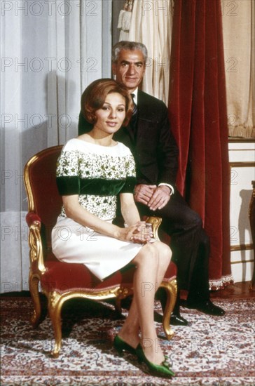 Mohammed Reza Shah Pahlavi et Farah Pahlavi