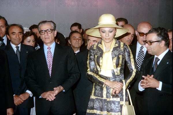 Mohammed Reza Shah Pahlavi et Farah Pahlavi en visite officielle