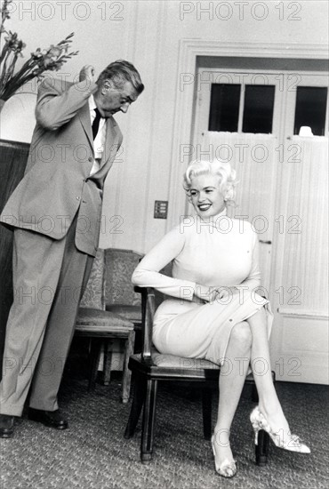 Jacques Tati et Jayne Mansfield (9 mai 1958)