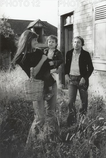 Jane Birkin et Serge Gainsbourg avec leur fille Charlotte