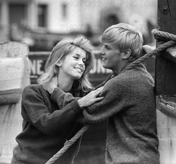 Catherine Deneuve and Jacques Perrin (April 4, 1962)